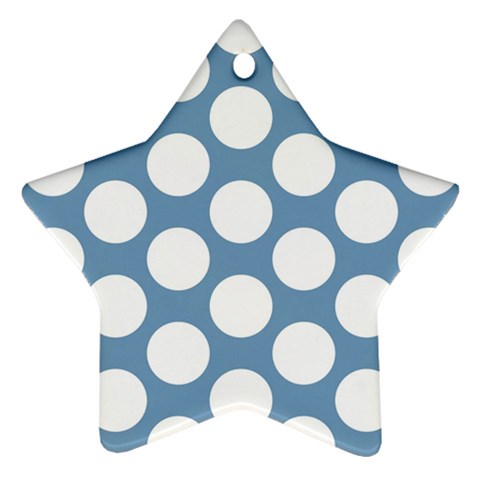 Blue Polkadot Star Ornament from ArtsNow.com Front