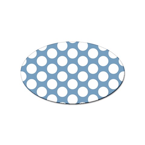 Blue Polkadot Sticker (Oval) from ArtsNow.com Front