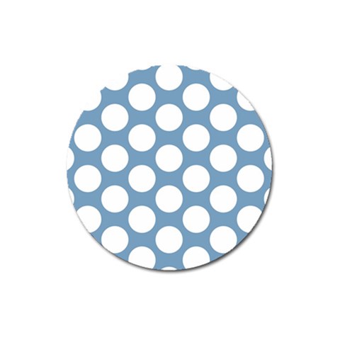 Blue Polkadot Magnet 3  (Round) from ArtsNow.com Front