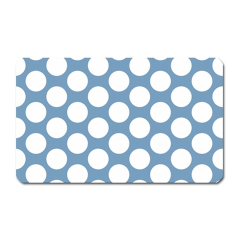 Blue Polkadot Magnet (Rectangular) from ArtsNow.com Front