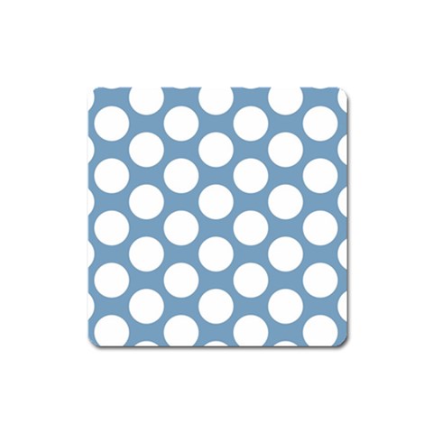 Blue Polkadot Magnet (Square) from ArtsNow.com Front