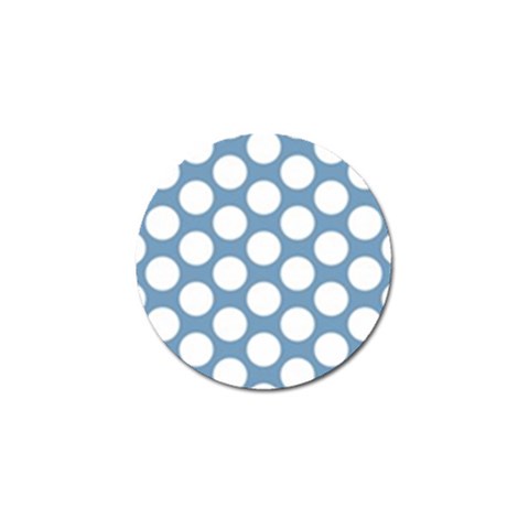 Blue Polkadot Golf Ball Marker from ArtsNow.com Front