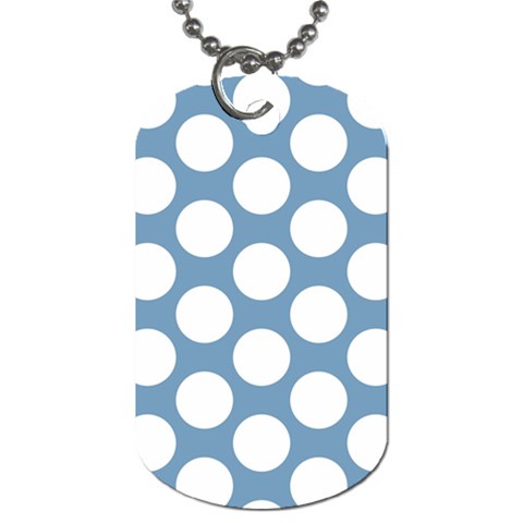 Blue Polkadot Dog Tag (Two Front