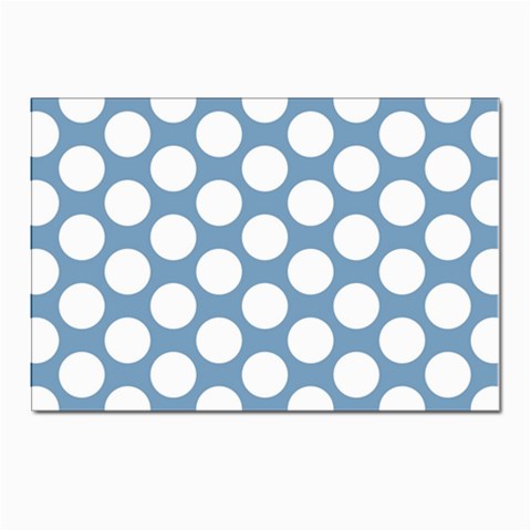 Blue Polkadot Postcard 4 x 6  (10 Pack) from ArtsNow.com Front