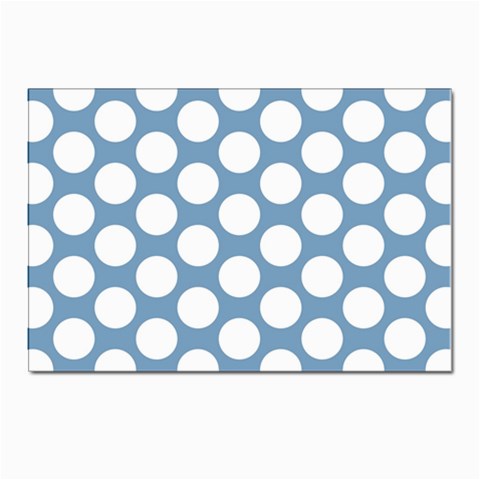 Blue Polkadot Postcards 5  x 7  (10 Pack) from ArtsNow.com Front