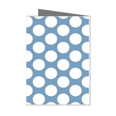 Blue Polkadot Mini Greeting Card (8 Pack) from ArtsNow.com Left