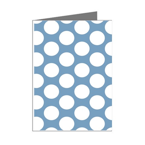 Blue Polkadot Mini Greeting Card (8 Pack) from ArtsNow.com Right