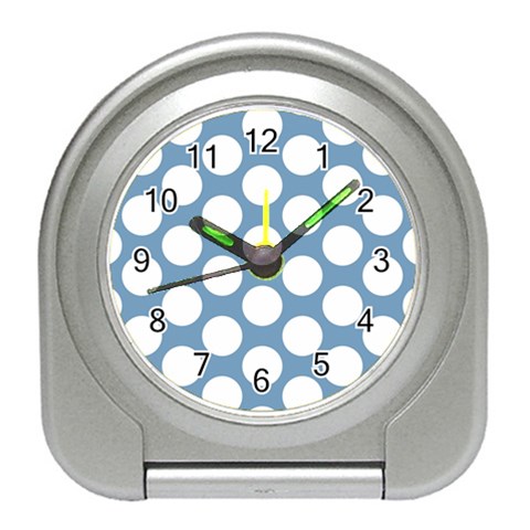 Blue Polkadot Desk Alarm Clock from ArtsNow.com Front