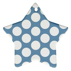 Blue Polkadot Star Ornament (Two Sides) from ArtsNow.com Front