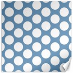 Blue Polkadot Canvas 20  x 20  (Unframed)