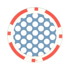 Blue Polkadot Poker Chip from ArtsNow.com Back