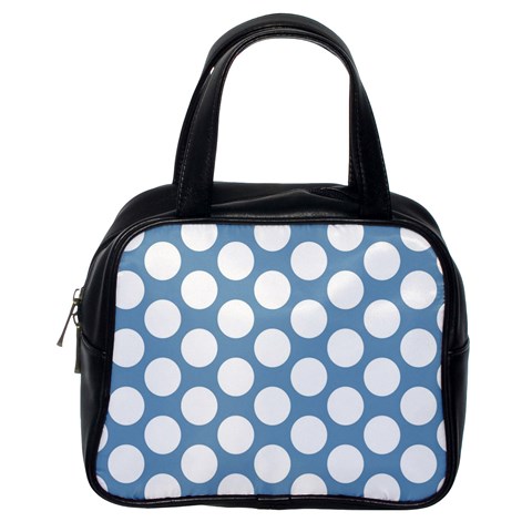 Blue Polkadot Classic Handbag (One Side) from ArtsNow.com Front