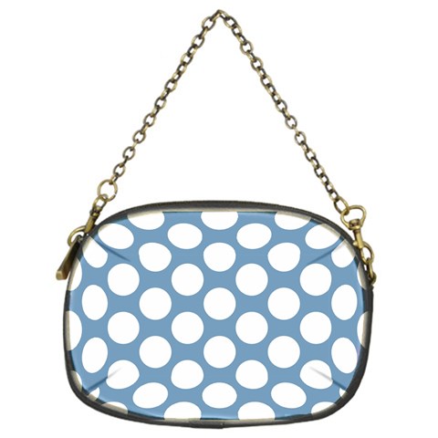 Blue Polkadot Chain Purse (One Side) from ArtsNow.com Front