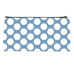 Blue Polkadot Pencil Case from ArtsNow.com Back