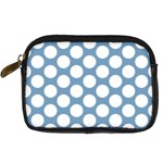 Blue Polkadot Digital Camera Leather Case