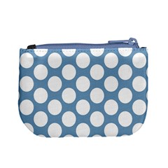 Blue Polkadot Coin Change Purse from ArtsNow.com Back