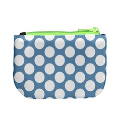 Blue Polkadot Coin Change Purse from ArtsNow.com Back