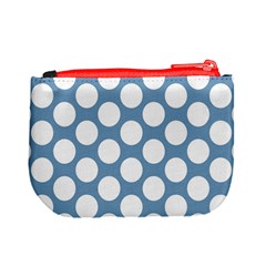 Blue Polkadot Coin Change Purse from ArtsNow.com Back