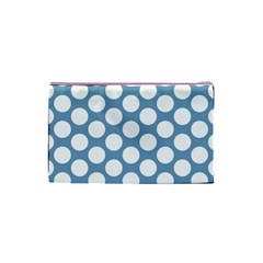 Blue Polkadot Cosmetic Bag (Small) from ArtsNow.com Back