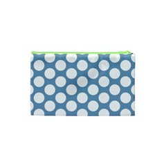 Blue Polkadot Cosmetic Bag (Small) from ArtsNow.com Back