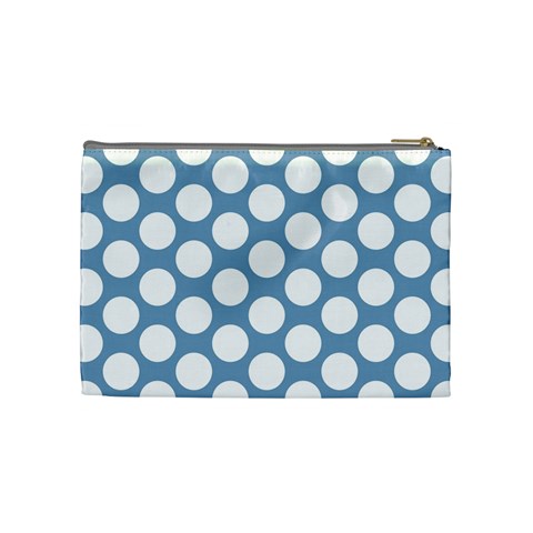 Blue Polkadot Cosmetic Bag (Medium) from ArtsNow.com Back