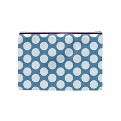 Blue Polkadot Cosmetic Bag (Medium) from ArtsNow.com Back