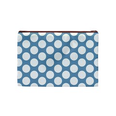 Blue Polkadot Cosmetic Bag (Medium) from ArtsNow.com Back