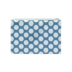 Blue Polkadot Cosmetic Bag (Medium) from ArtsNow.com Back