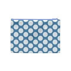 Blue Polkadot Cosmetic Bag (Medium) from ArtsNow.com Back