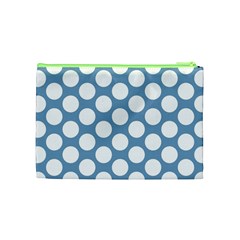 Blue Polkadot Cosmetic Bag (Medium) from ArtsNow.com Back