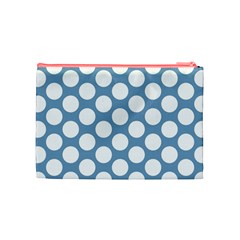 Blue Polkadot Cosmetic Bag (Medium) from ArtsNow.com Back