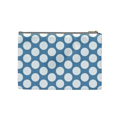 Blue Polkadot Cosmetic Bag (Medium) from ArtsNow.com Back