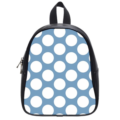 Blue Polkadot School Bag (Small) from ArtsNow.com Front