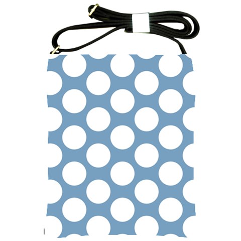 Blue Polkadot Shoulder Sling Bag from ArtsNow.com Front