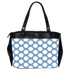 Blue Polkadot Oversize Office Handbag (Two Sides) from ArtsNow.com Back