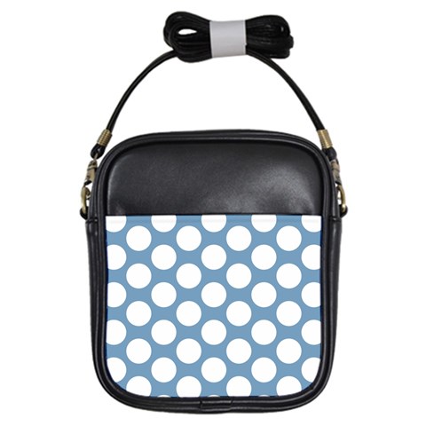 Blue Polkadot Girl s Sling Bag from ArtsNow.com Front