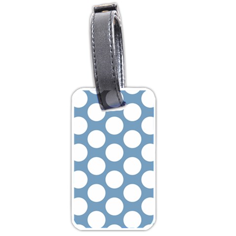 Blue Polkadot Luggage Tag (One Side) from ArtsNow.com Front