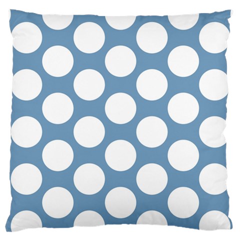 Blue Polkadot Large Cushion Case (Single Sided)  from ArtsNow.com Front