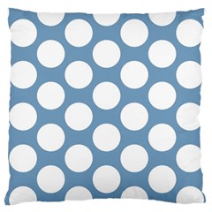 Blue Polkadot Large Cushion Case (Two Sided)  from ArtsNow.com Front