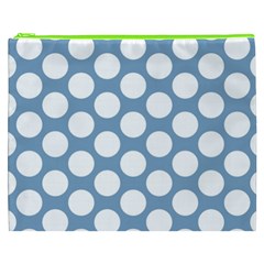 Blue Polkadot Cosmetic Bag (XXXL) from ArtsNow.com Front