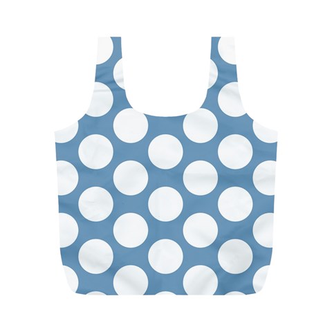 Blue Polkadot Reusable Bag (M) from ArtsNow.com Back