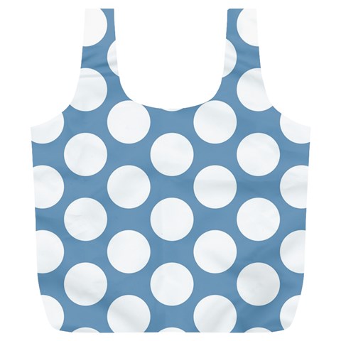 Blue Polkadot Reusable Bag (XL) from ArtsNow.com Front