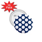 Dark Blue Polkadot 1.75  Button (10 pack)