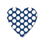 Dark Blue Polkadot Magnet (Heart)