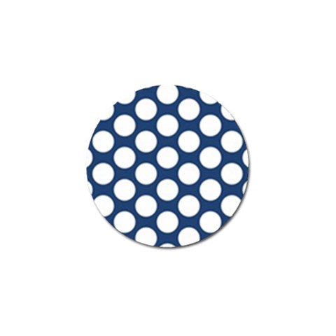 Dark Blue Polkadot Golf Ball Marker 4 Pack from ArtsNow.com Front