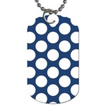 Dark Blue Polkadot Dog Tag (Two-sided) 