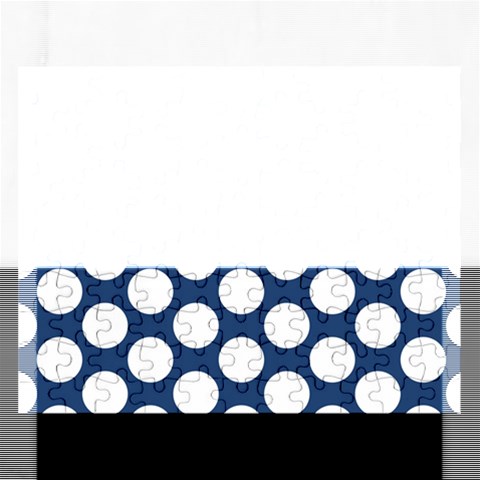 Dark Blue Polkadot Jigsaw Puzzle (Rectangle) from ArtsNow.com Front