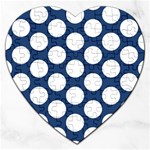 Dark Blue Polkadot Jigsaw Puzzle (Heart)