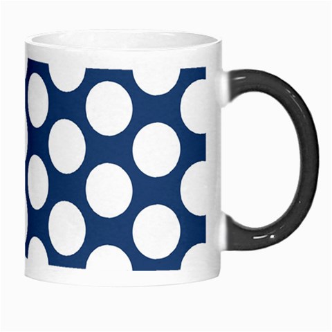 Dark Blue Polkadot Morph Mug from ArtsNow.com Right