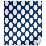 Dark Blue Polkadot Canvas 20  x 24  (Unframed)